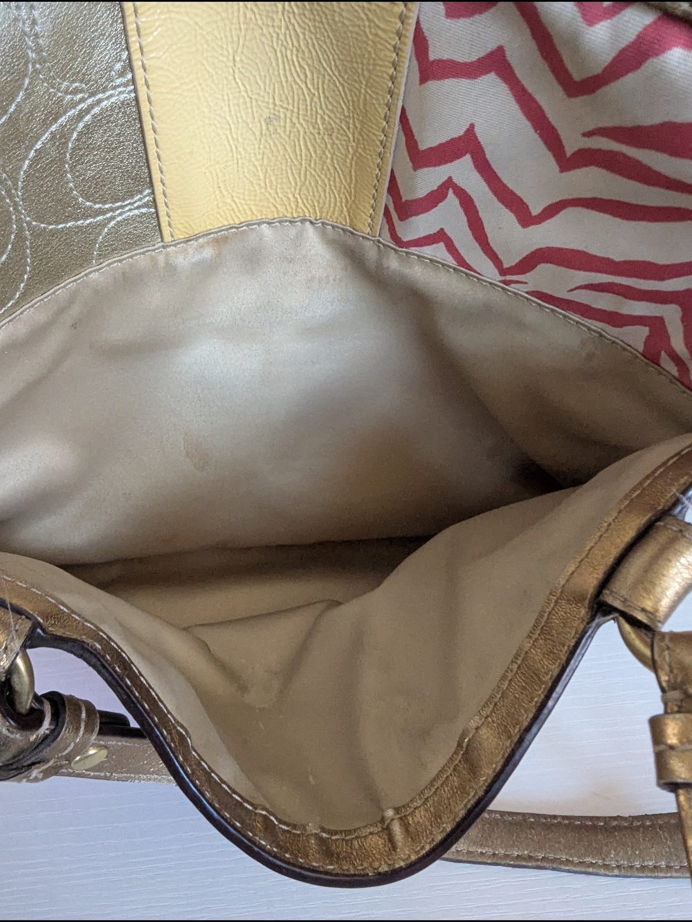 Vintage Y2K-era Coach Pink Gold Patchwork Satchel (Style Numbe - Picture 14 of 14